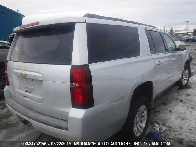 1GNSKHKC4HR218756 - 2017 CHEVROLET SUBURBAN K1500 LT SILVER photo 4