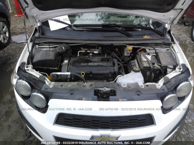 1G1JA6SHXE4127533 - 2014 CHEVROLET SONIC LS 白色 照片 10