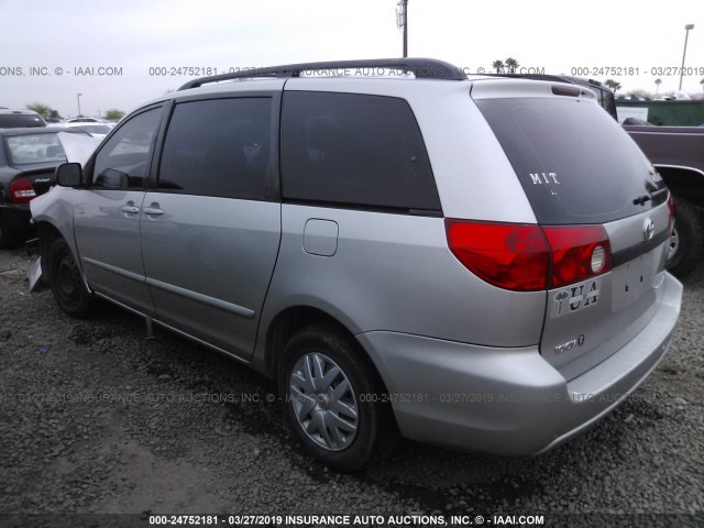 5TDZK23C37S057626 - 2007 TOYOTA SIENNA CE/LE SILVER photo 3