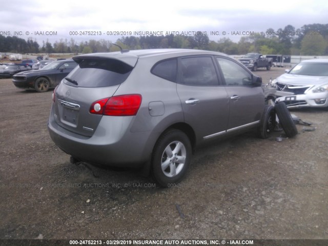 JN8AS5MT4CW613079 - 2012 NISSAN ROGUE S/SV GRAY photo 4