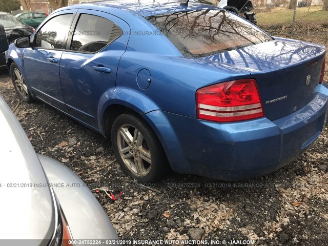 1B3LC56RX8N656665 - 2008 DODGE AVENGER BLUE photo 3