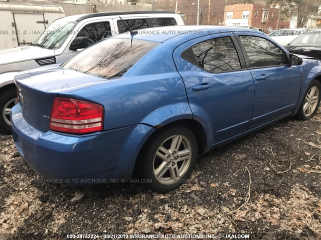 1B3LC56RX8N656665 - 2008 DODGE AVENGER BLUE photo 4