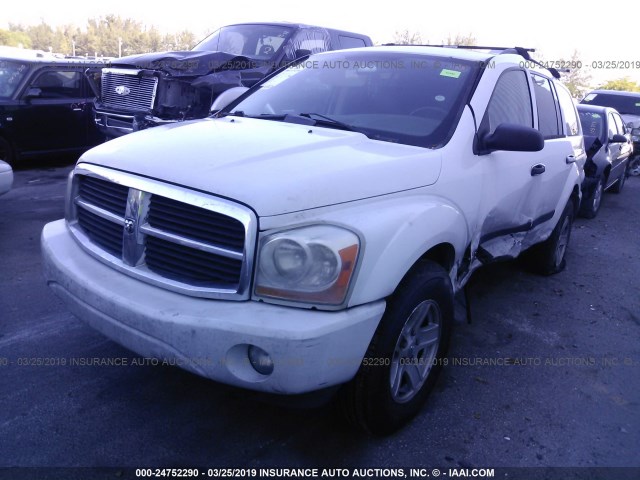 1D4HD48N26F116971 - 2006 DODGE DURANGO SLT WHITE photo 2