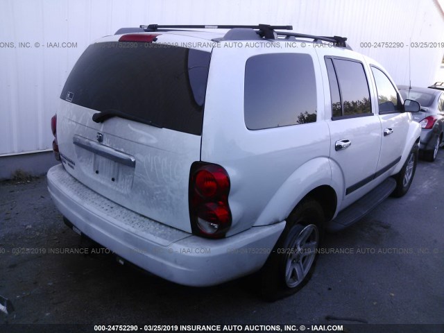 1D4HD48N26F116971 - 2006 DODGE DURANGO SLT WHITE photo 4