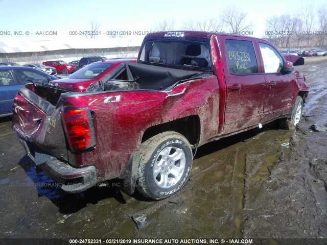 3GCUKREC2JG274347 - 2018 CHEVROLET SILVERADO K1500 LT MAROON photo 4