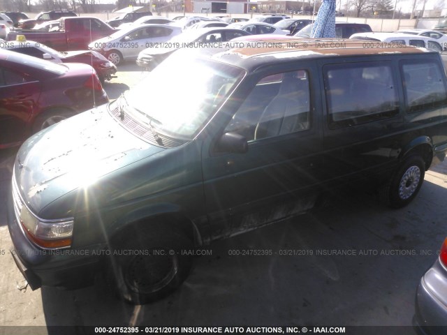 2P4FH25K9SR334959 - 1995 PLYMOUTH VOYAGER GREEN photo 2