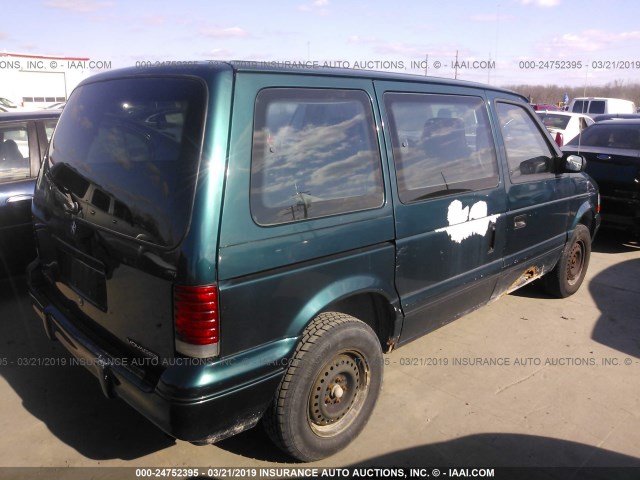 2P4FH25K9SR334959 - 1995 PLYMOUTH VOYAGER GREEN photo 4