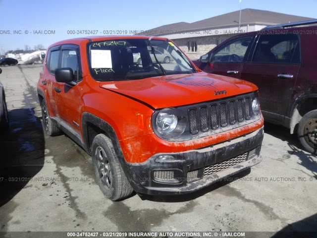 ZACCJBAH8FPC24372 - 2015 JEEP RENEGADE SPORT ORANGE photo 1