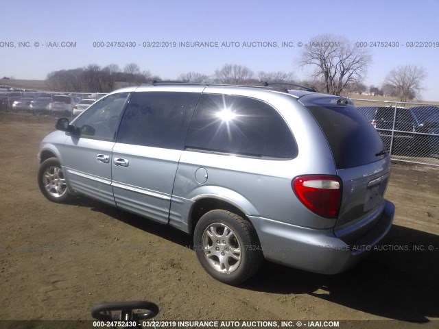 2C4GP54L93R225040 - 2003 CHRYSLER TOWN & COUNTRY LXI Light Blue photo 3