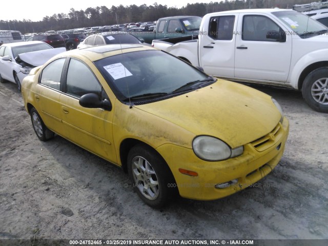 1B3ES56C12D581830 - 2002 DODGE NEON ES YELLOW photo 1