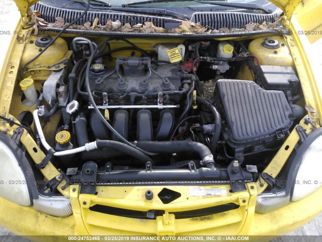 1B3ES56C12D581830 - 2002 DODGE NEON ES YELLOW photo 10