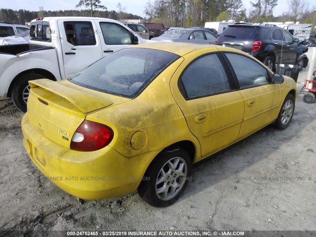 1B3ES56C12D581830 - 2002 DODGE NEON ES YELLOW photo 4