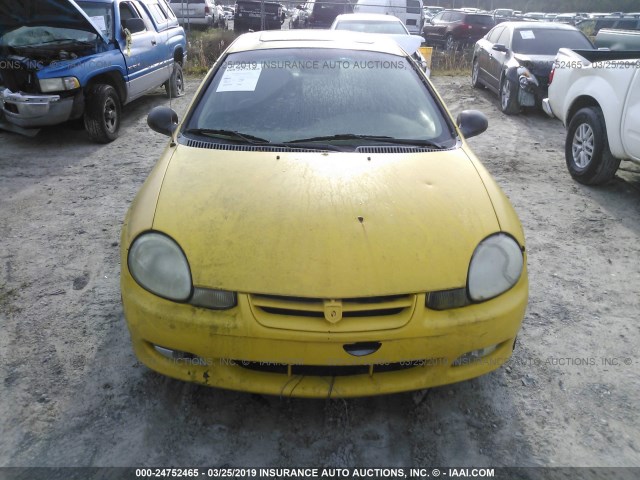 1B3ES56C12D581830 - 2002 DODGE NEON ES YELLOW photo 6