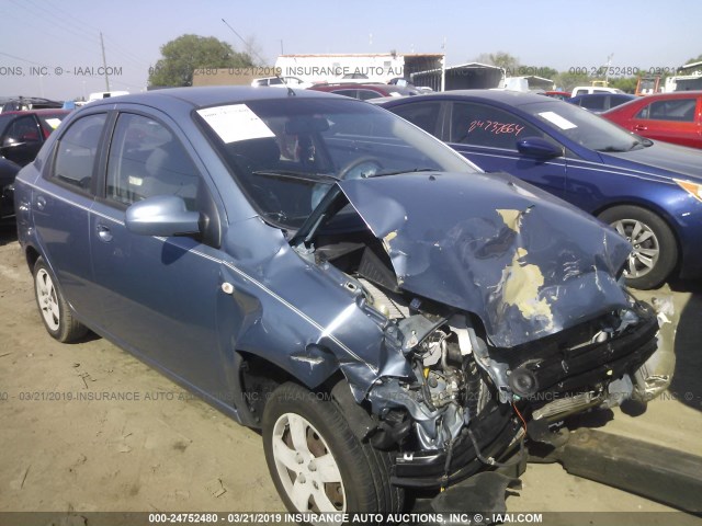 KL1TD56686B660110 - 2006 CHEVROLET AVEO LS BLUE photo 1