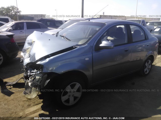 KL1TD56686B660110 - 2006 CHEVROLET AVEO LS BLUE photo 2