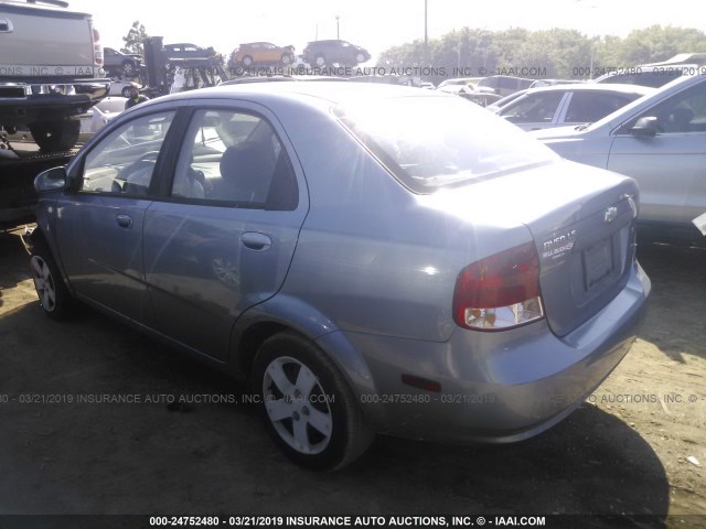 KL1TD56686B660110 - 2006 CHEVROLET AVEO LS BLUE photo 3