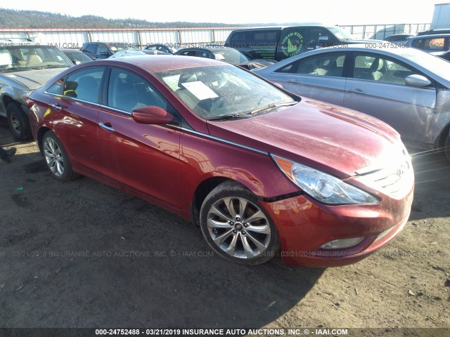 5NPEC4AC9DH794812 - 2013 HYUNDAI SONATA SE/LIMITED RED photo 1