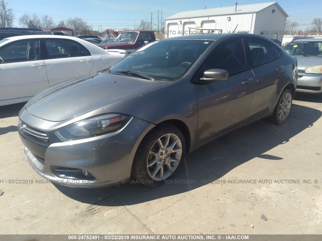 1C3CDFBHXDD158078 - 2013 DODGE DART SXT BLACK photo 2