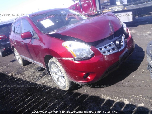 JN8AS5MV2CW395712 - 2012 NISSAN ROGUE S/SV RED photo 1