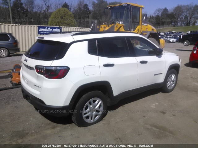 3C4NJCAB6HT672471 - 2017 JEEP COMPASS SPORT WHITE photo 4