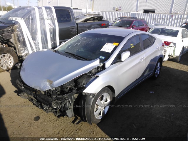 5NPDH4AE3DH310373 - 2013 HYUNDAI ELANTRA GLS/LIMITED SILVER photo 2