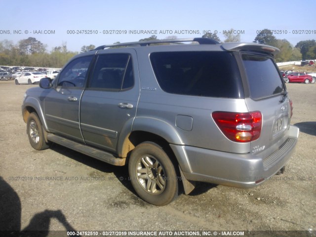 5TDZT38A83S201434 - 2003 TOYOTA SEQUOIA LIMITED SILVER photo 3