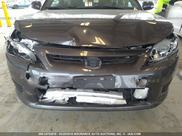 JTKJF5C70C3043032 - 2012 TOYOTA SCION TC GRAY photo 6