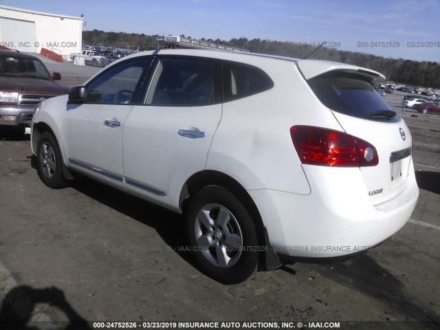 JN8AS5MV5BW263798 - 2011 NISSAN ROGUE S/SV/KROM WHITE photo 3