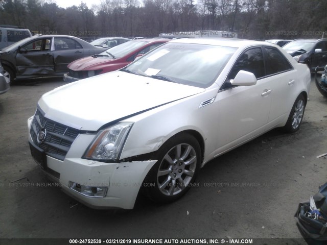 1G6DT57V980154406 - 2008 CADILLAC CTS HI FEATURE V6 WHITE photo 2