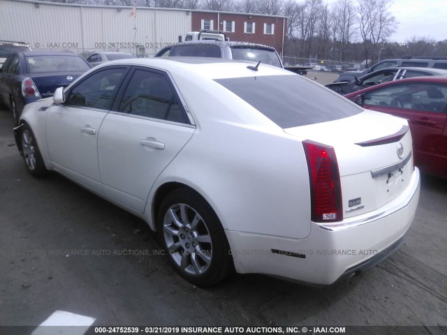 1G6DT57V980154406 - 2008 CADILLAC CTS HI FEATURE V6 WHITE photo 3