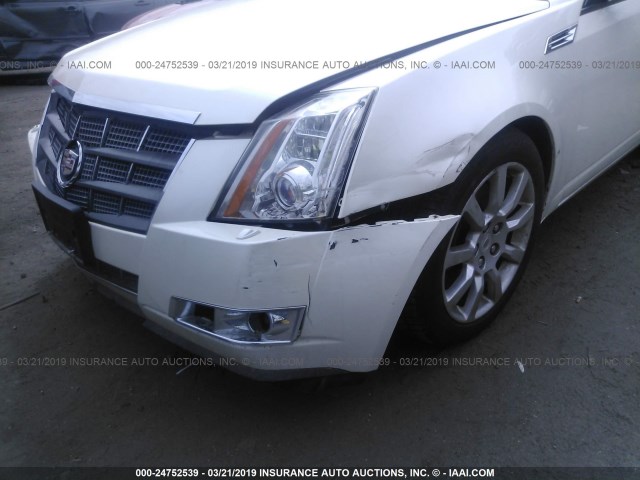 1G6DT57V980154406 - 2008 CADILLAC CTS HI FEATURE V6 WHITE photo 6