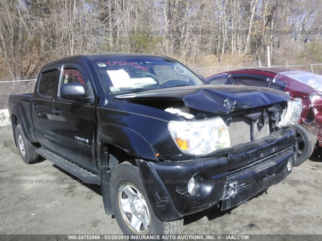 5TEMU52N06Z281897 - 2006 TOYOTA TACOMA DOUBLE CAB LONG BED BLACK photo 1