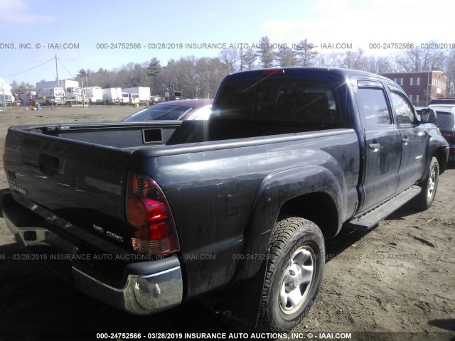 5TEMU52N06Z281897 - 2006 TOYOTA TACOMA DOUBLE CAB LONG BED BLACK photo 4