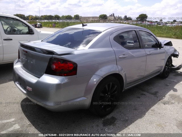 1C3CDZCB8EN152139 - 2014 DODGE AVENGER SXT GRAY photo 4