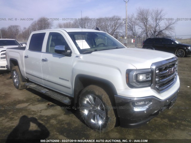 3GTU2NEJ5JG579820 - 2018 GMC SIERRA K1500 SLT WHITE photo 1