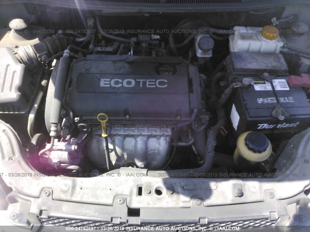 KL1TD5DE8BB147959 - 2011 CHEVROLET AVEO LS/LT GRAY photo 10