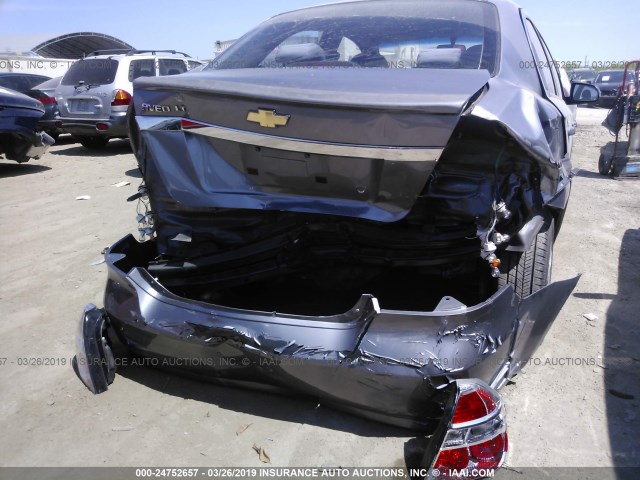 KL1TD5DE8BB147959 - 2011 CHEVROLET AVEO LS/LT GRAY photo 6