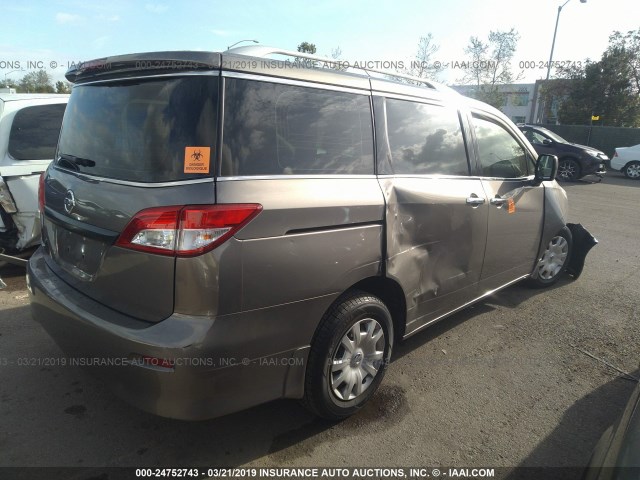 JN8AE2KP9F9132727 - 2015 NISSAN QUEST S/SV/SL/PLATINUM GRAY photo 4