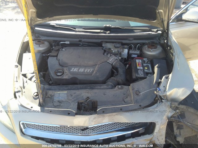 1G1ZK57738F272657 - 2008 CHEVROLET MALIBU LTZ ოქროსფერი ფოტო 10