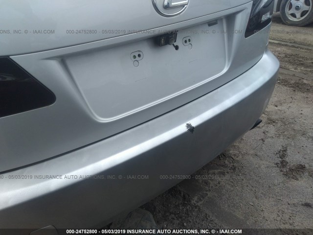 JTHCK262665002602 - 2006 LEXUS IS 250 SILVER photo 6