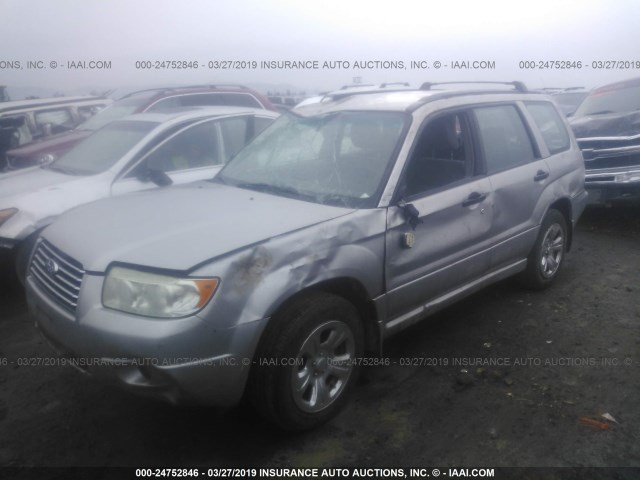 JF1SG63676H741687 - 2006 SUBARU FORESTER 2.5X SILVER photo 2