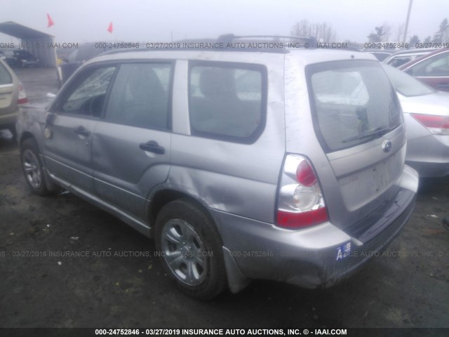 JF1SG63676H741687 - 2006 SUBARU FORESTER 2.5X SILVER photo 3