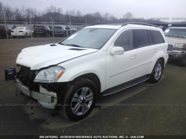 4JGBF71E97A289793 - 2007 MERCEDES-BENZ GL 450 4MATIC WHITE photo 2