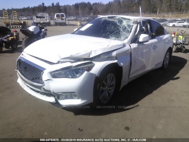 JN1BV7AR3EM693357 - 2014 INFINITI Q50 PREMIUM/SPORT WHITE photo 2