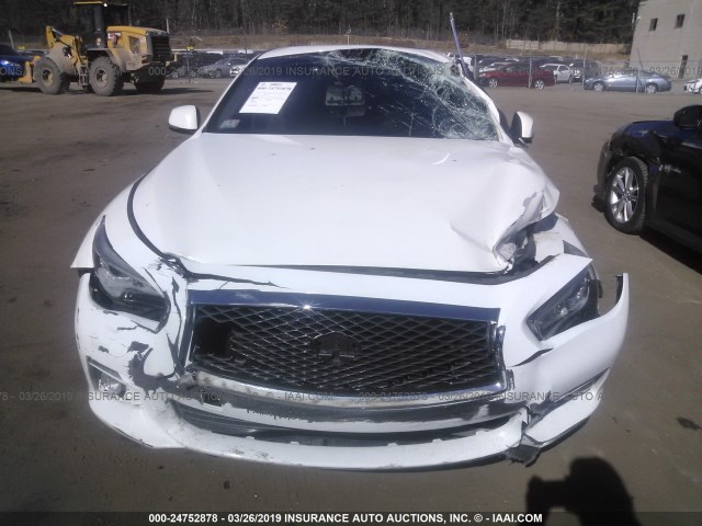 JN1BV7AR3EM693357 - 2014 INFINITI Q50 PREMIUM/SPORT WHITE photo 6