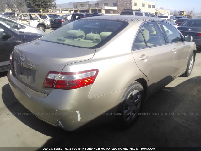 4T1BE46K37U580207 - 2007 TOYOTA CAMRY NEW GENERAT CE/LE/XLE/SE GOLD photo 4