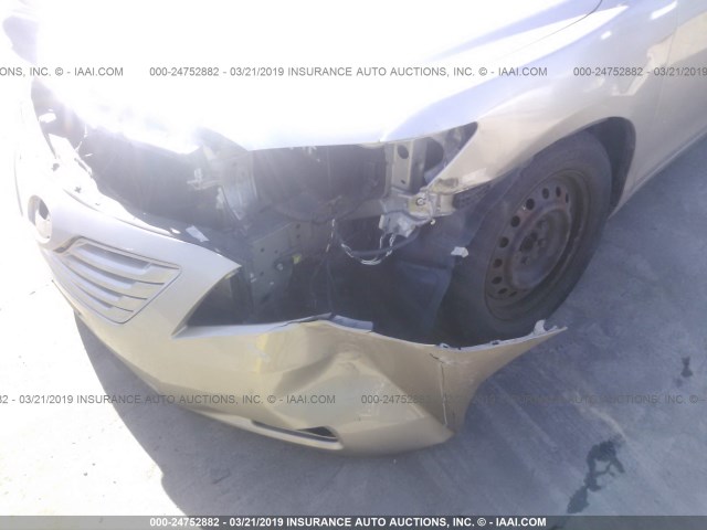 4T1BE46K37U580207 - 2007 TOYOTA CAMRY NEW GENERAT CE/LE/XLE/SE GOLD photo 6