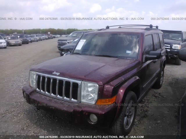 1J8HG48K88C149688 - 2008 JEEP COMMANDER SPORT MAROON photo 2