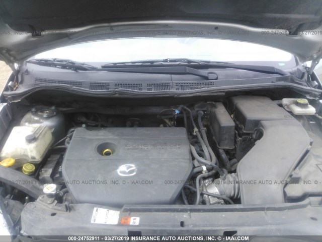 JM1CR2WL3A0372742 - 2010 MAZDA 5 GRAY photo 10