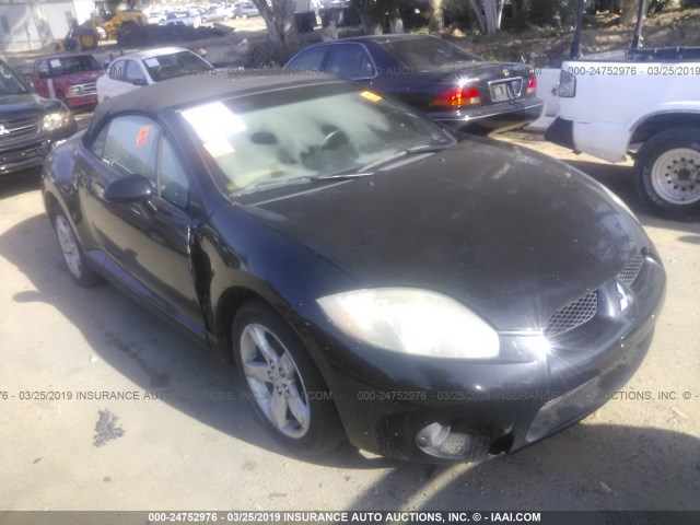 4A3AL25F77E001127 - 2007 MITSUBISHI ECLIPSE SPYDER GS BLACK photo 1